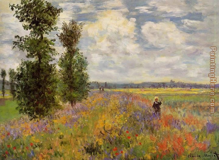 Poppy Field Argenteuil painting - Claude Monet Poppy Field Argenteuil art painting